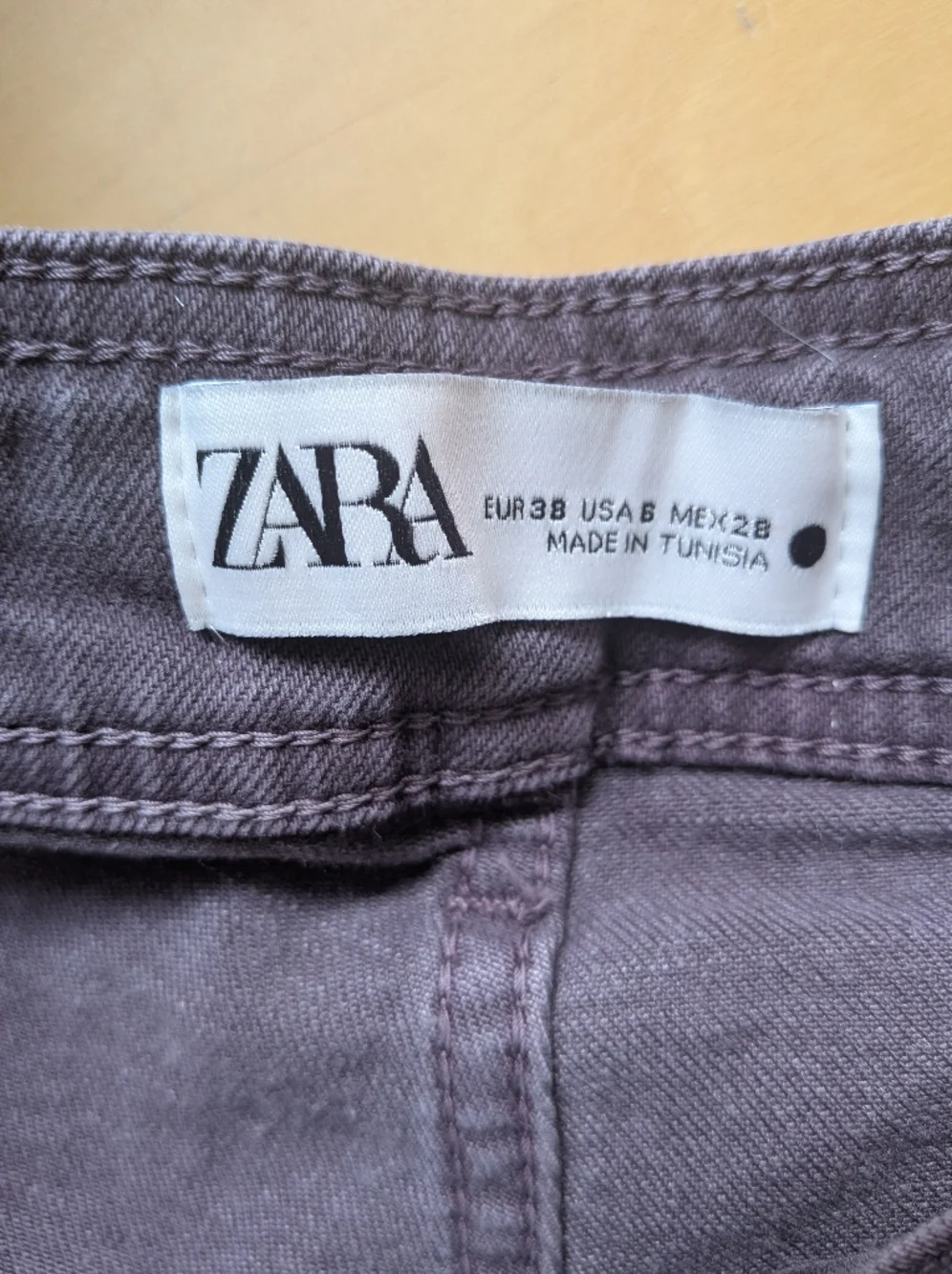 ZARA Marine Flare High Waist Women Pants Purple Plume Color Size 6 - Picture 6 of 11